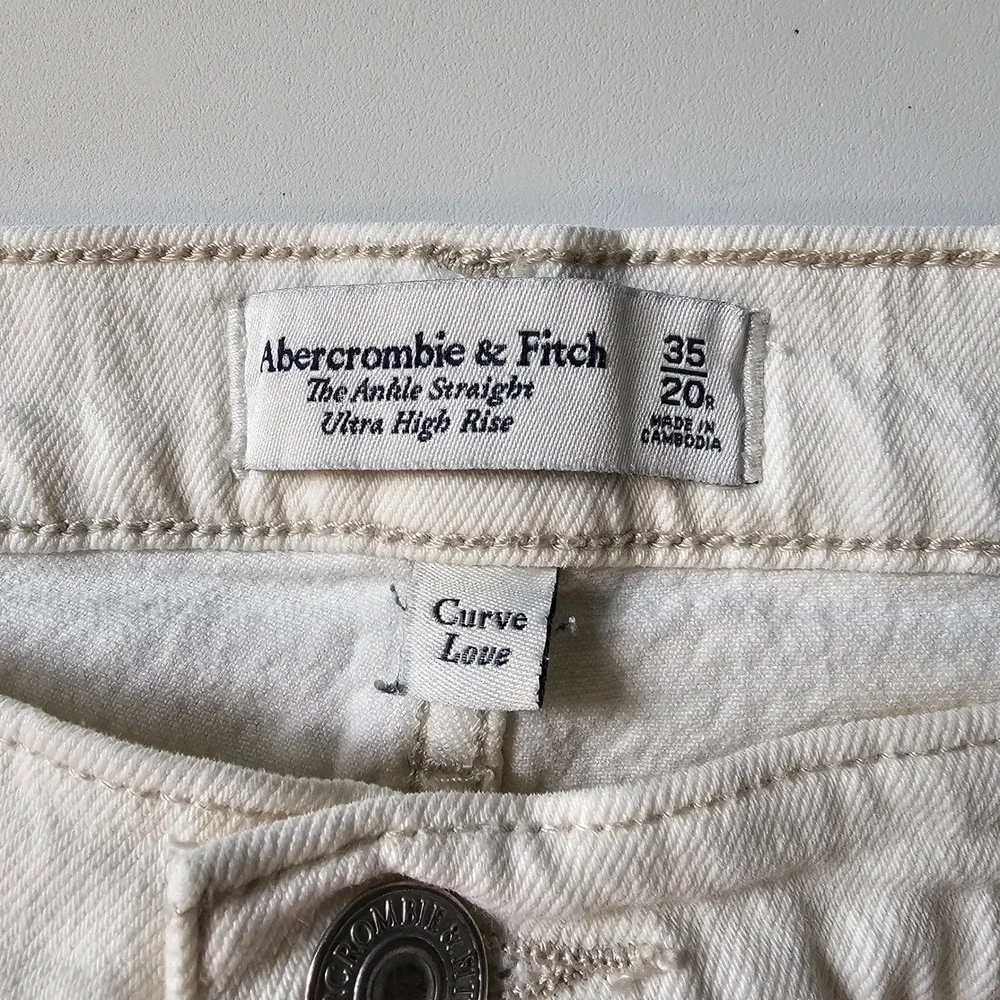 Abercrombie & Fitch Womens Jeans Ultra High Rise Ankle Straight Curve Love 35 20 - Picture 3 of 10